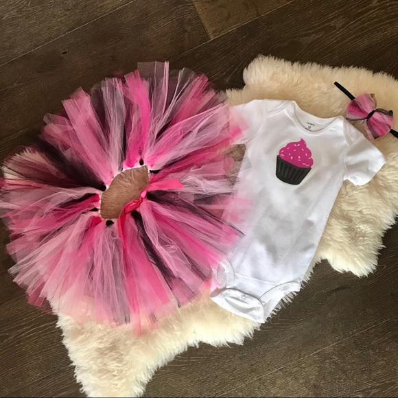 Carter's Other - Cupcake Birthday tutu outfit with bow headband